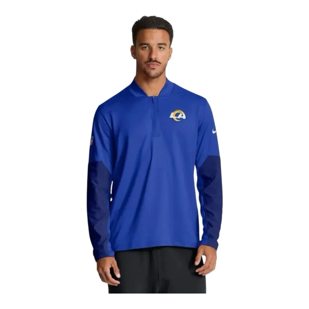 Nike X NFL Men's Los Angeles‎ Rams Dri-Fit Quarter Zip Pullover Blue Size XL